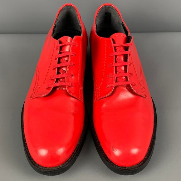 COMME des GARCONS Size 7 Red Leather Lace Up Shoes main image 7